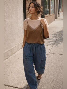 Anine Bing Brown Lace Cami Top